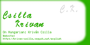 csilla krivan business card